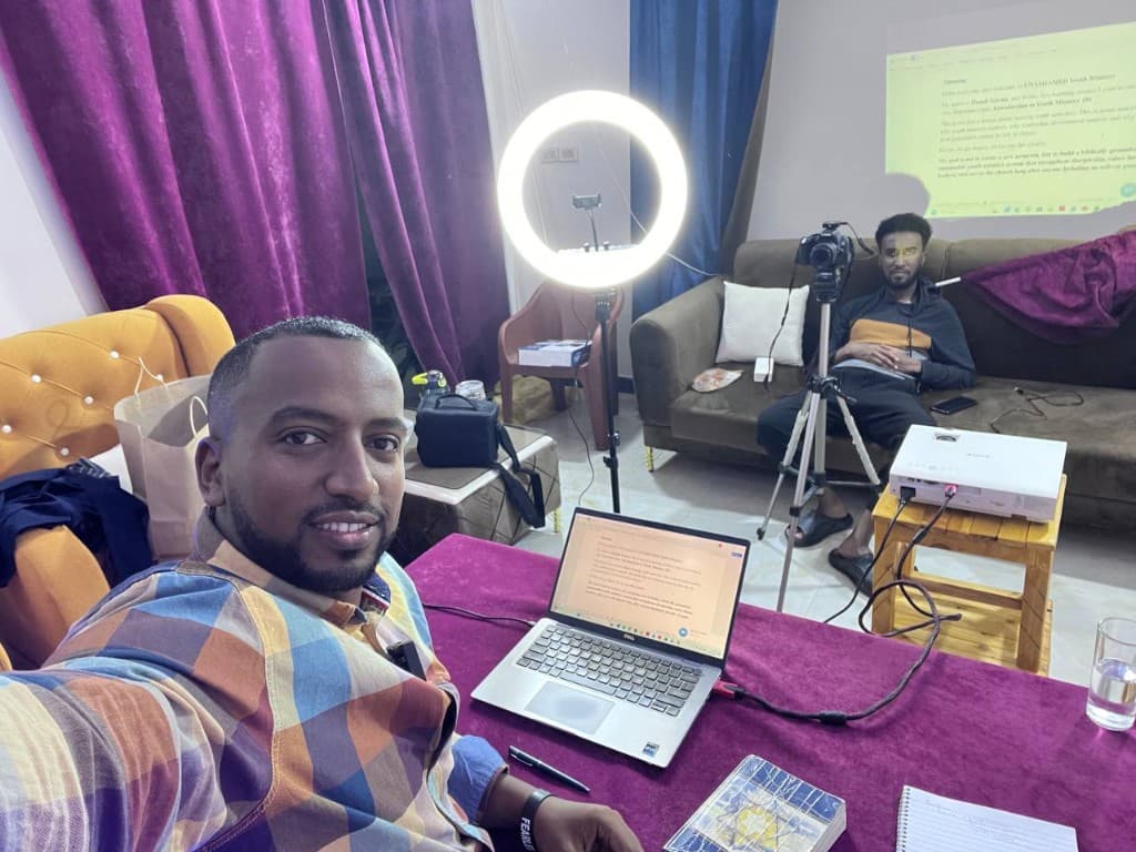 Behind-the-scenes production of Youth Unashamed course content